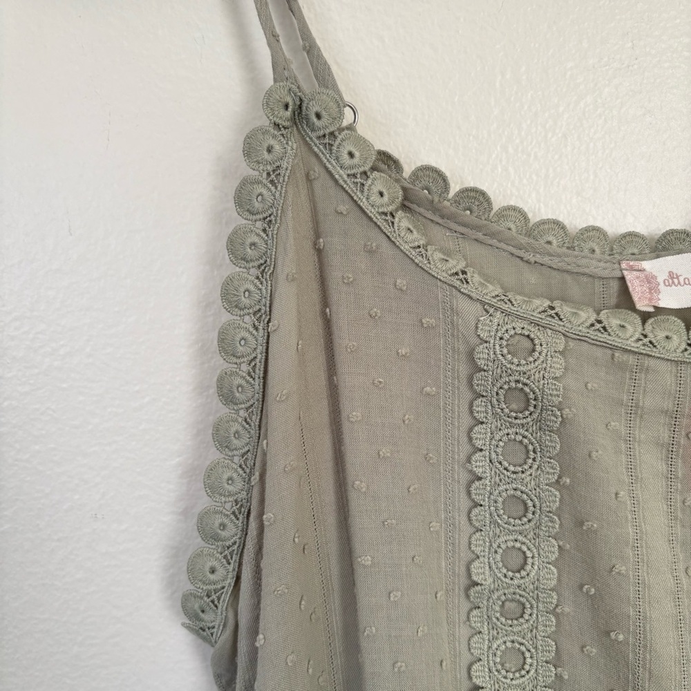 Altar'd State Green Tiered Dress Size Large - Picture 4 of 11